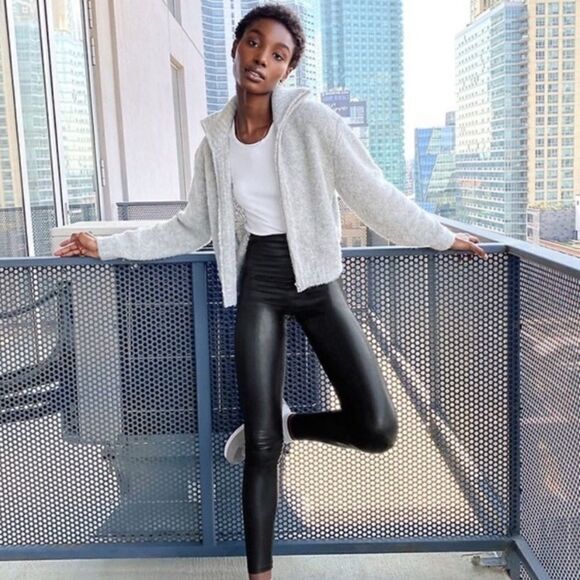 Wilfred Free Daria Vegan Faux Leather High Rise Leggings Pants Size XXS - Picture 2 of 8